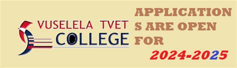 Vuselela Tvet College Online Application For 2024 Second Semester - Apply Online for Admission 2026