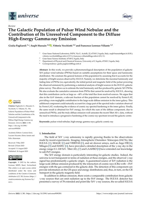 (PDF) The Galactic Population of Pulsar Wind Nebulae and the ...