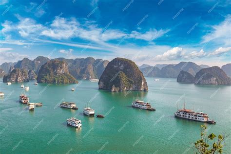 Premium Photo | Panoramic aerial view of Halong bay, Vietnam