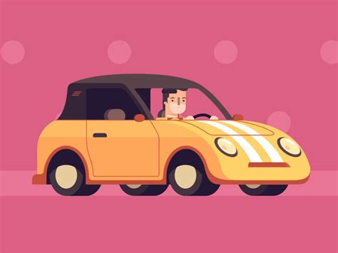 The Car in Pink | Motion design animation, Car animation, Animation design