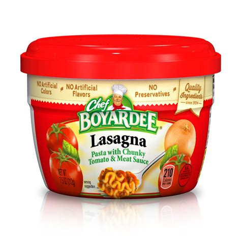 Chef Boyardee Lasagna Microwavable Bowl, 7.5 Oz. - Walmart.com