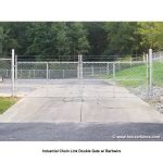Hoover Fence Industrial Chain Link Fence Single Gates, All 2" Galvanized HF40 Frame - With ...
