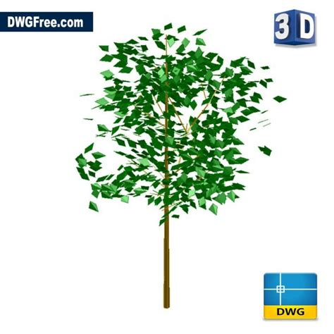 3D Tree DWG [ Drawing 2023 ] in AutoCAD FREE. DwgFree