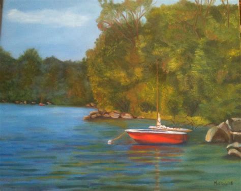 Red Boat | Art, Artwork, Painting