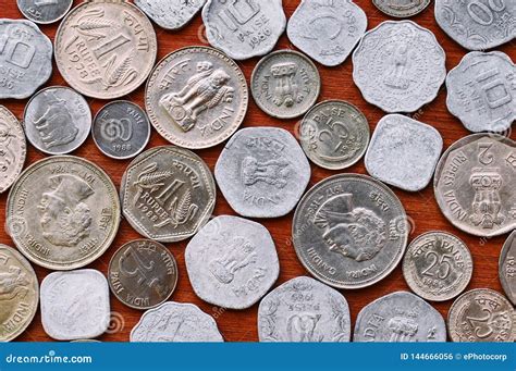 Old Indian Coins Collection Stock Photo - Image of investment, market ...