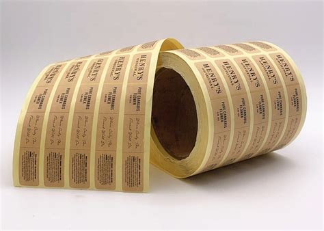 Durable Custom Adhesive Labels Core Diameter 76mm With Glossy Lamination