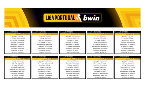 Liga Portugal Bwin : le calendrier de la saison 2021-2022