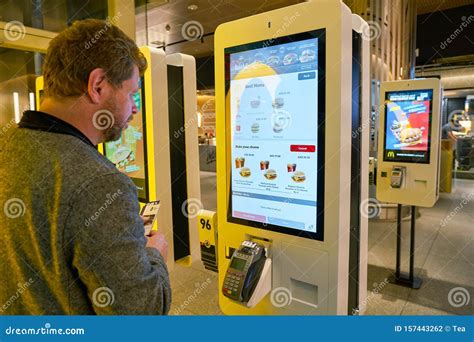 Self-ordering Kiosks at McDonald S Editorial Photography - Image of inside, editorial: 157443262