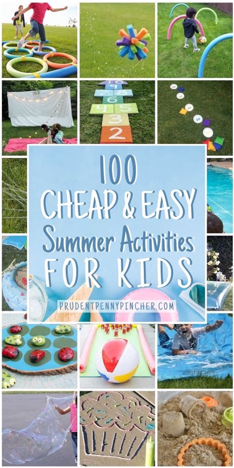 100 Cheap and Easy Summer Activities for Kids - Prudent Penny Pincher