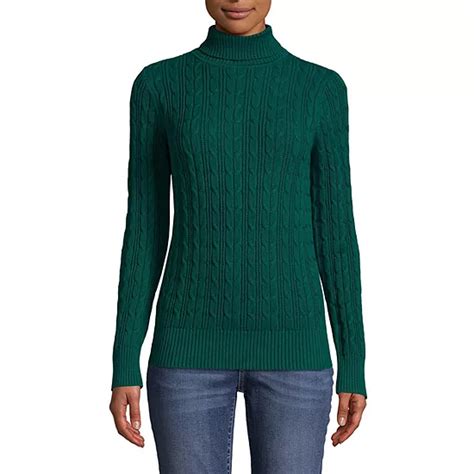 St. John's Bay Long Sleeve Turtleneck Sweater - Tall - JCPenney