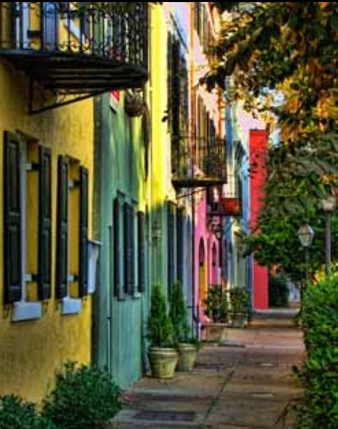 Rainbow Row, Charleston, SC | Colorful places, Charleston travel ...