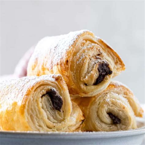 Puff Pastry Chocolate Croissants – Sugary Logic