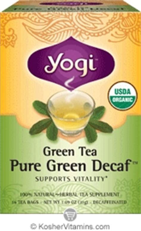 Yogi Tea Kosher Green Tea Pure Green Decaf (formerly Organic Simply Green Tea) Caffeine Free 16 ...