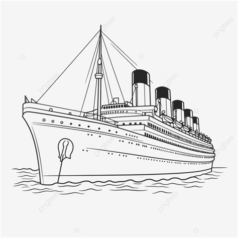 The Titanic Print Coloring Sheet Outline Sketch Drawing Vector, Wing Drawing, Ring Drawing ...