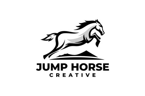 Jumping Horse Creative Logo Template