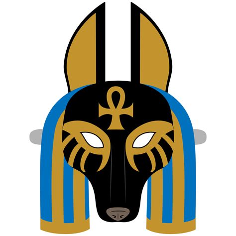 Egyptian God Anubis Mask Template | Free Printable Papercraft Templates