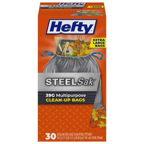 Hefty 30-Count 39 Gallon Steel Sak Heavy Duty Trash Bags - 00E88682 | Blain's Farm & Fleet