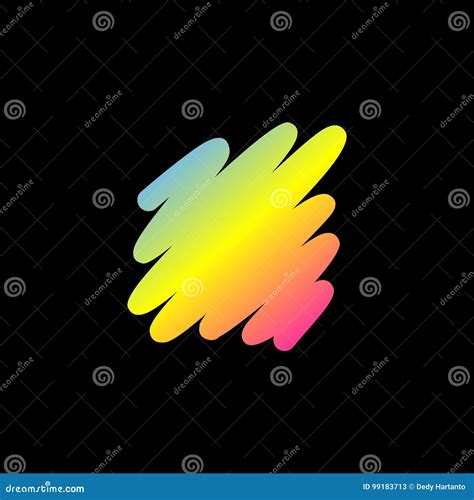 Rainbow Splash Paint Vector Stock Vector - Illustration of palette ...