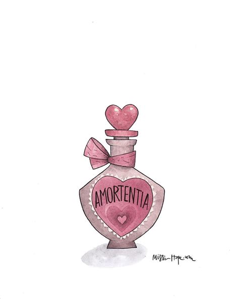 Amortentia love potion Vintage Harry Potter illustration Drawing & Illustration Art ...