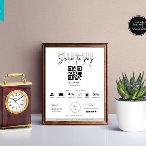 Editable Scan to Pay Sign Printable Scan to Pay Template QR - Etsy