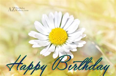 Happy birthday on a white lily… - AZBirthdayWishes.com