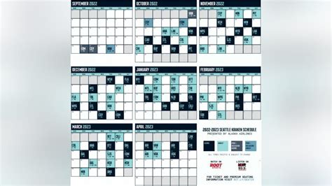 Kraken schedule: Seattle opens at Anaheim Ducks on October 12