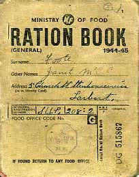 WW2 Food Ration Book - Sentimental Journey - Online Store