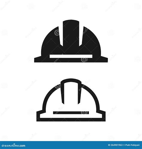 Hard Hat Logo Design stock vector. Illustration of hardhat - 264901963