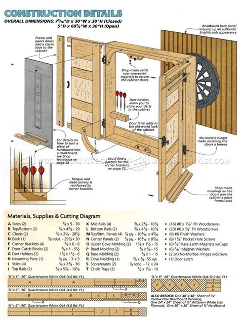 Dart Board Cabinet Plans Dimensions - Image to u