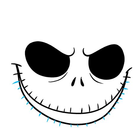 How to Draw Jack Skellington's Face - Really Easy Drawing Tutorial