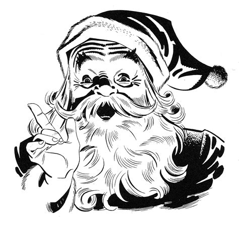 Public Domain Vintage Santa Claus - Free Clip Art