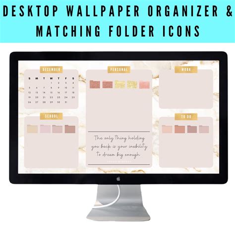 Desktop Wallpaper Organizer & MacBook Folder Icons Minimal | Etsy in ...