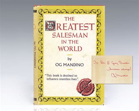 The Greatest Salesman In The World Og Mandino First Edition Signed