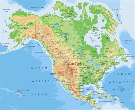 Geographic Map Of North America - First Day Of Spring 2024 Countdown