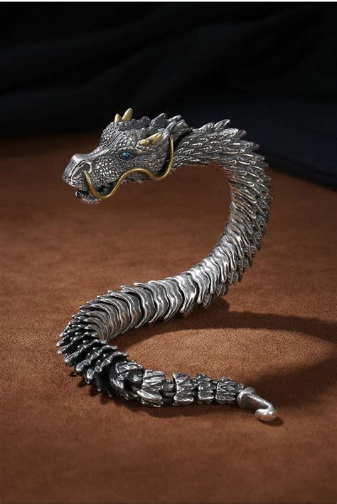 Dragon Bracelet, Dragon Jewelry, Dragon Scale, Dragon Head, Dragon Art ...