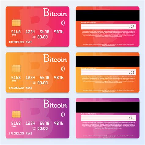 Credit Card Design, Bitcoin Pay | Illustrator Templates ~ Creative Market