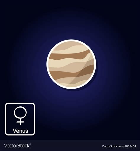 Icons with venus and astrology symbol planet Vector Image