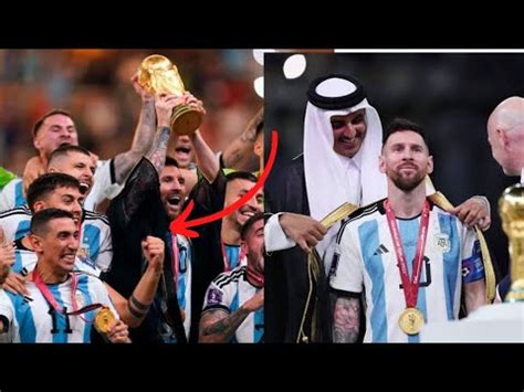 LIONEL MESSI WEARS BISHT DURING WORLD CUP TROPHY LIFT|What is a bisht ...