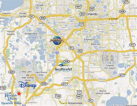 Westgate vacation Villas Location & Map