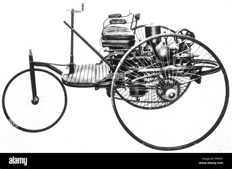 FIRST BENZ AUTOMOBILE, 1886. /nThe first automobile manufactured by Karl Benz, c1885-1886 Stock ...