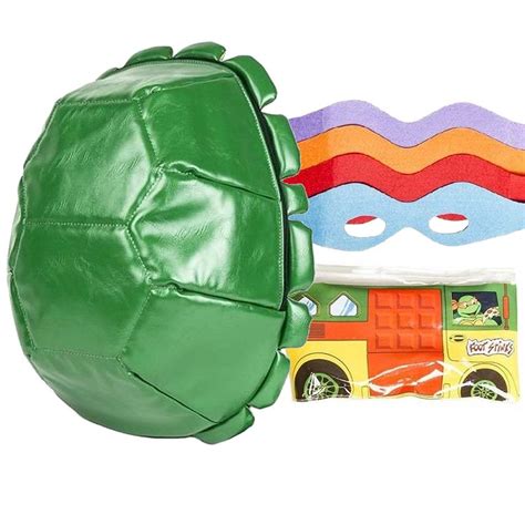 TMNT Cartoon Shell Backpack With Party Wagon and Masks