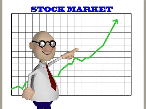 Cartoon Guy In Front Of An Up Stock Market Chart Photograph by Jonathan ...