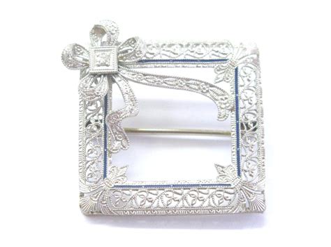 Fine Vintage Old European Diamond Blue Enamel White G… - Gem