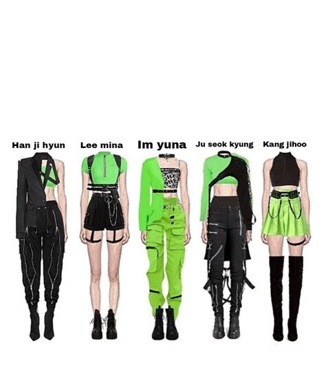 Korean Outfits Kpop, Kpop Fashion Outfits, Stage Outfits, K Pop, Neon Green Outfits, Barbie Mode ...