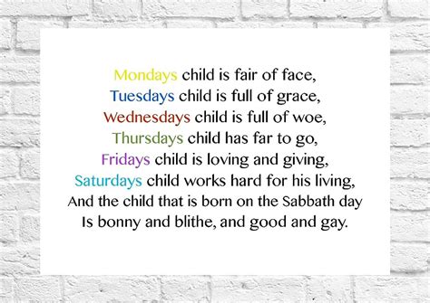 Day of The Week Poem: Wednesday's Child Is Full of Woe - Richmond Mom