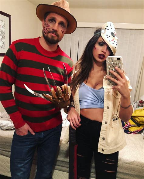 Halloween couples costume Freddy and Jason | Scary couples halloween ...