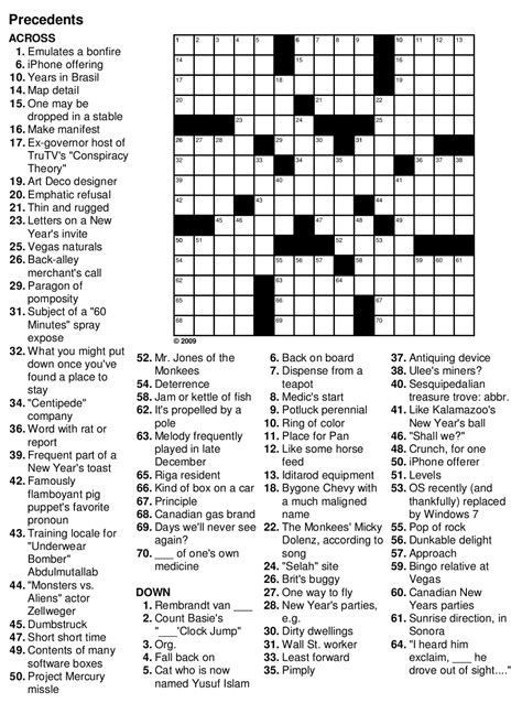 daily crosswords printable customize and print - printable crossword ...