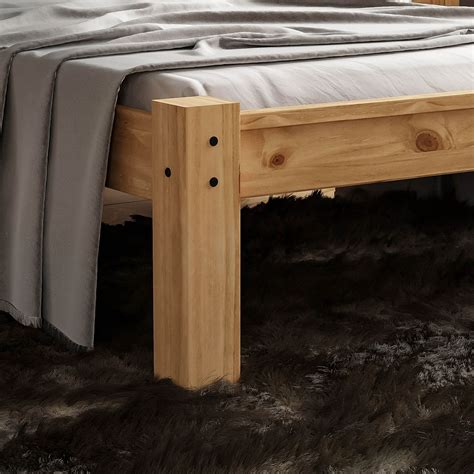 WOODEN BED FRAME Single Double King Solid Pine Memory Foam Mattress Corona Milan £124.89 ...