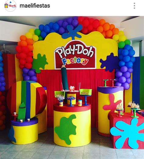 Play-Doh Theme Birthday Party | Crayola birthday party, Playdough party, Play doh party