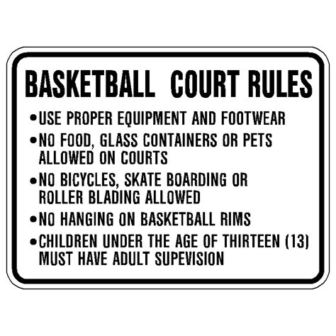 Tennis Court Rules.... 24"x18" (up to 5 lines of copy) TCR-24